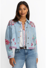 Johnny Was JWAS W48625-1 Denim Cropped Jacket Talulla