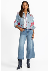 Johnny Was JWAS W48625-1 Denim Cropped Jacket Talulla