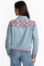 Johnny Was JWAS W48625-1 Denim Cropped Jacket Talulla