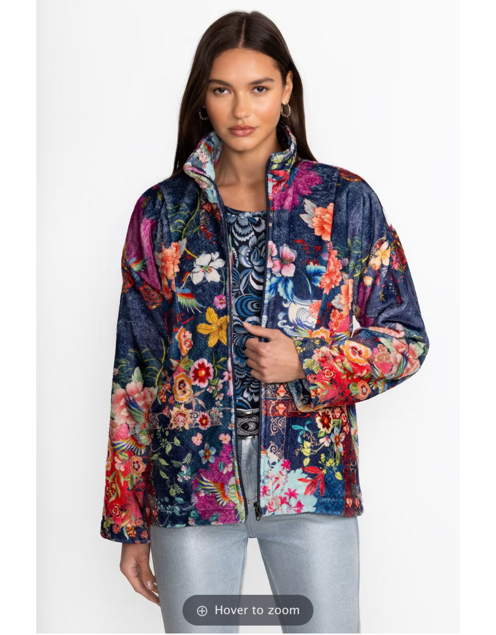 Johnny Was JWas B44324-E Joan Zip Sherpa Jacket