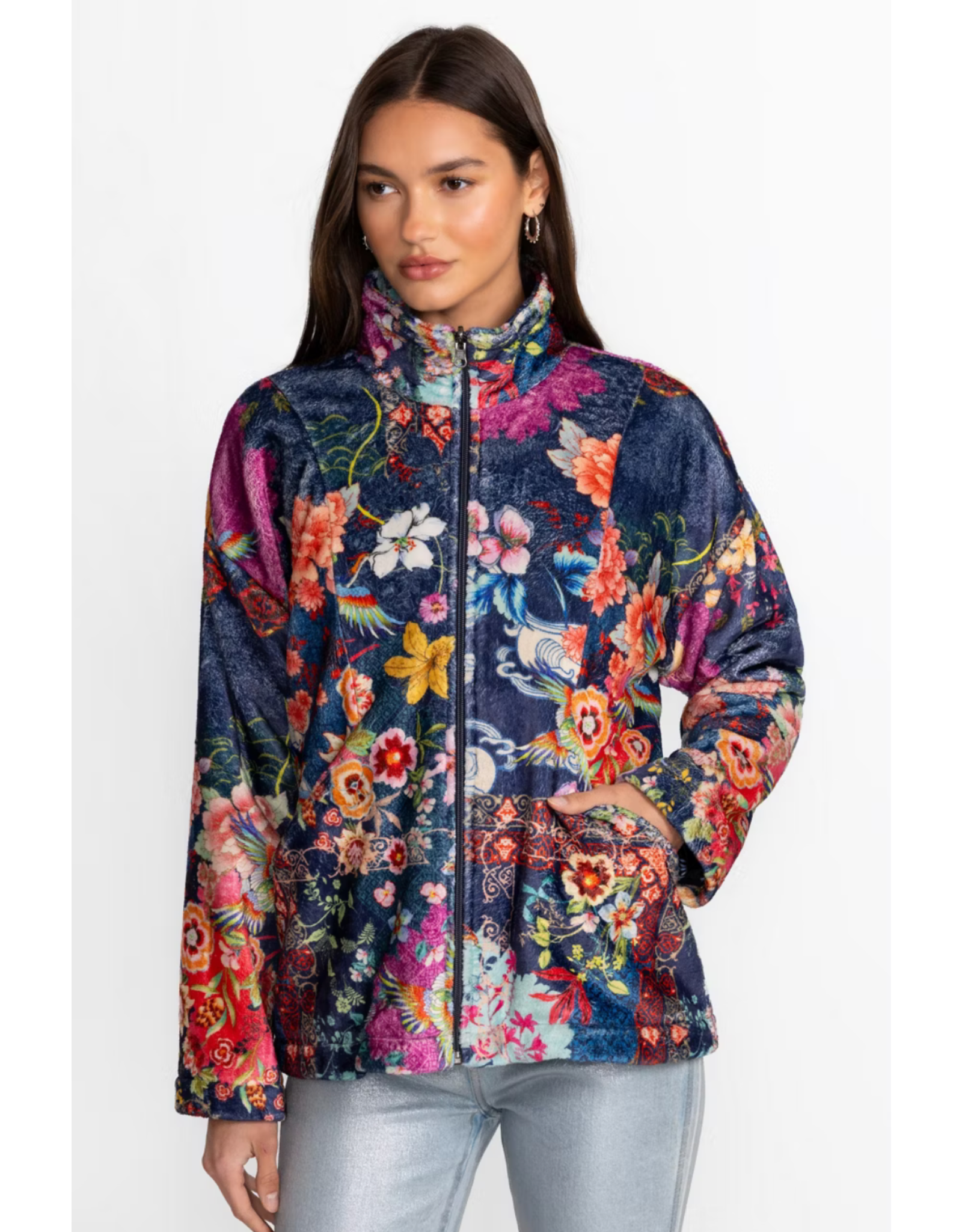 Johnny Was JWas B44324-E Joan Zip Sherpa Jacket