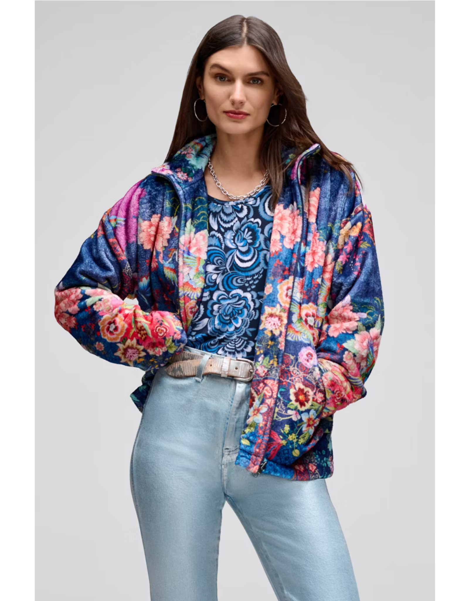 Johnny Was JWas B44324-E Joan Zip Sherpa Jacket