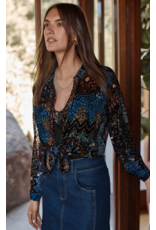 Johnny Was JWas JWC17624A9-NBU Audrey Oversized Burnout Shirt