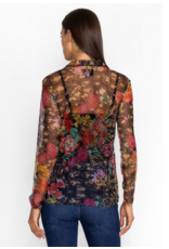 Johnny Was JWas B16024-8 Mazzy Button Down Blouse Wild Garden