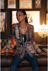 Johnny Was JWas B16024-8 Mazzy Button Down Blouse Wild Garden