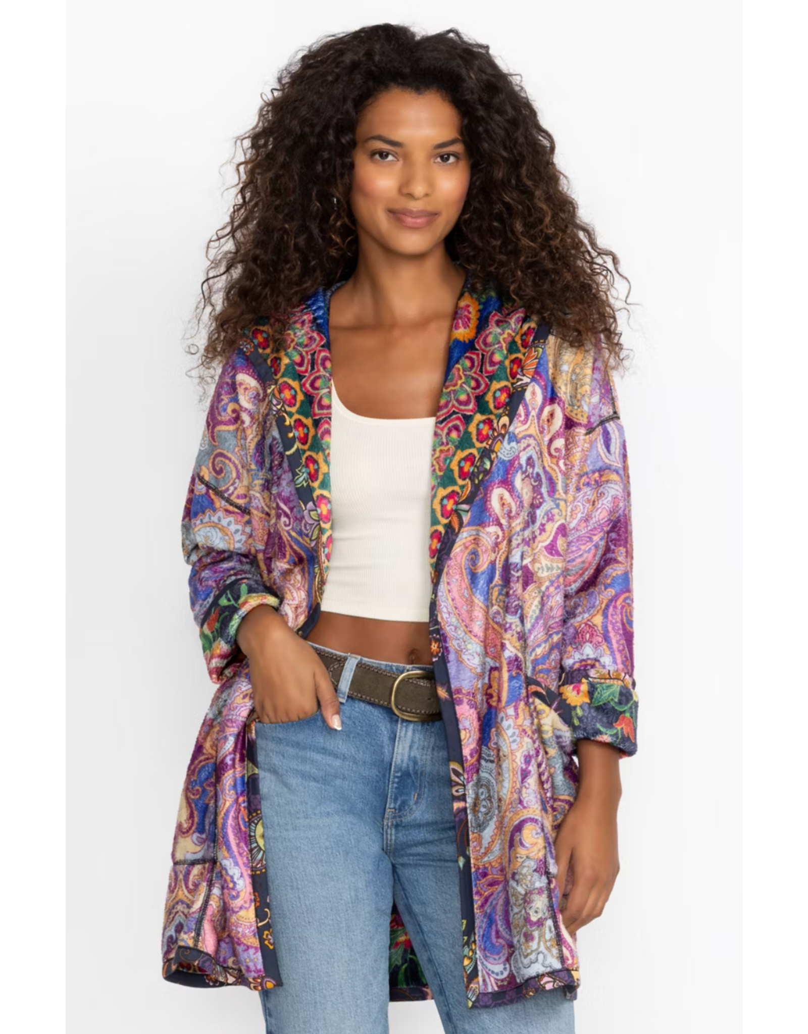 Johnny Was JWas JWB43524-9 Joan Pouch Pocket Sherpa Jacket