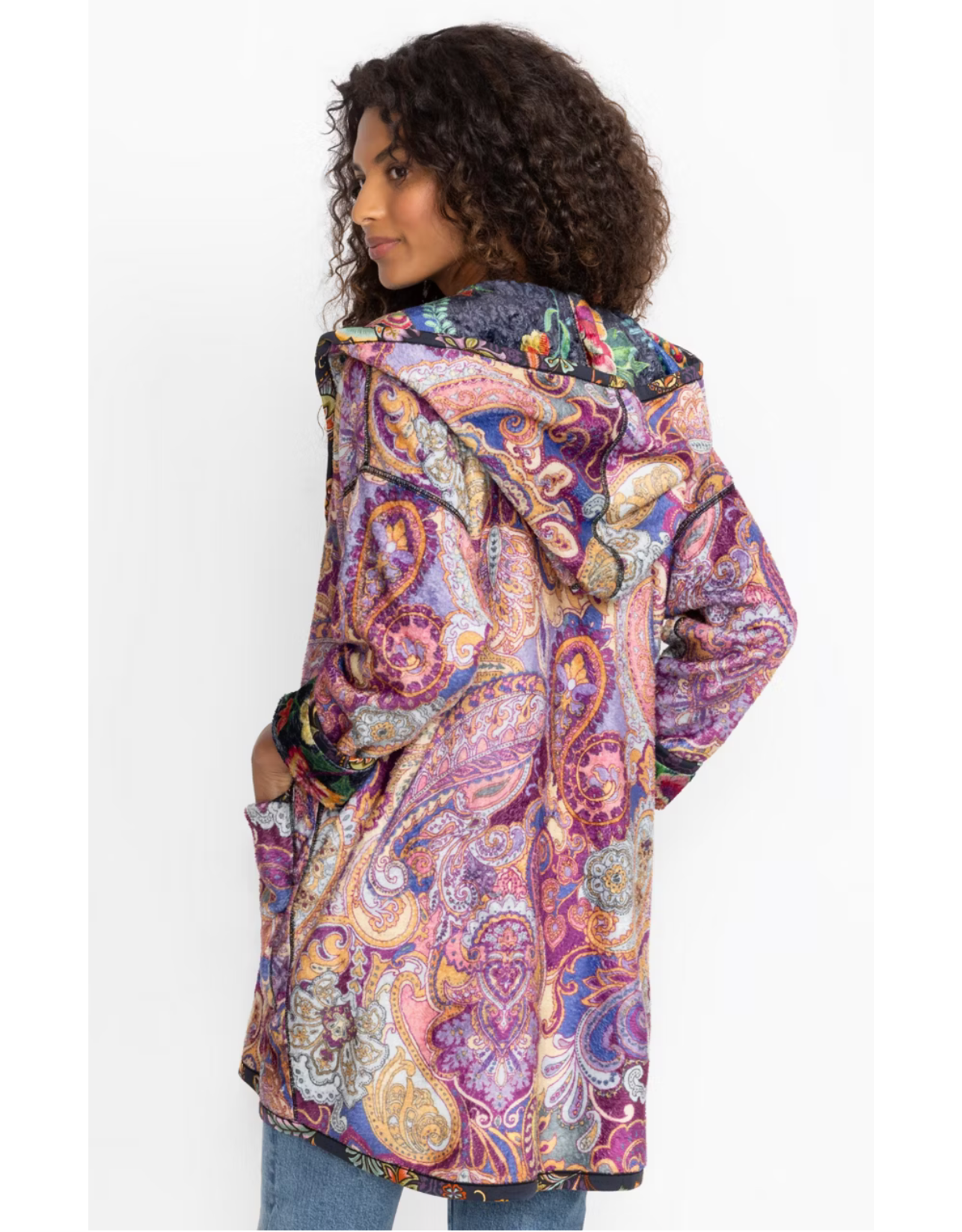 Johnny Was JWas JWB43524-9 Joan Pouch Pocket Sherpa Jacket
