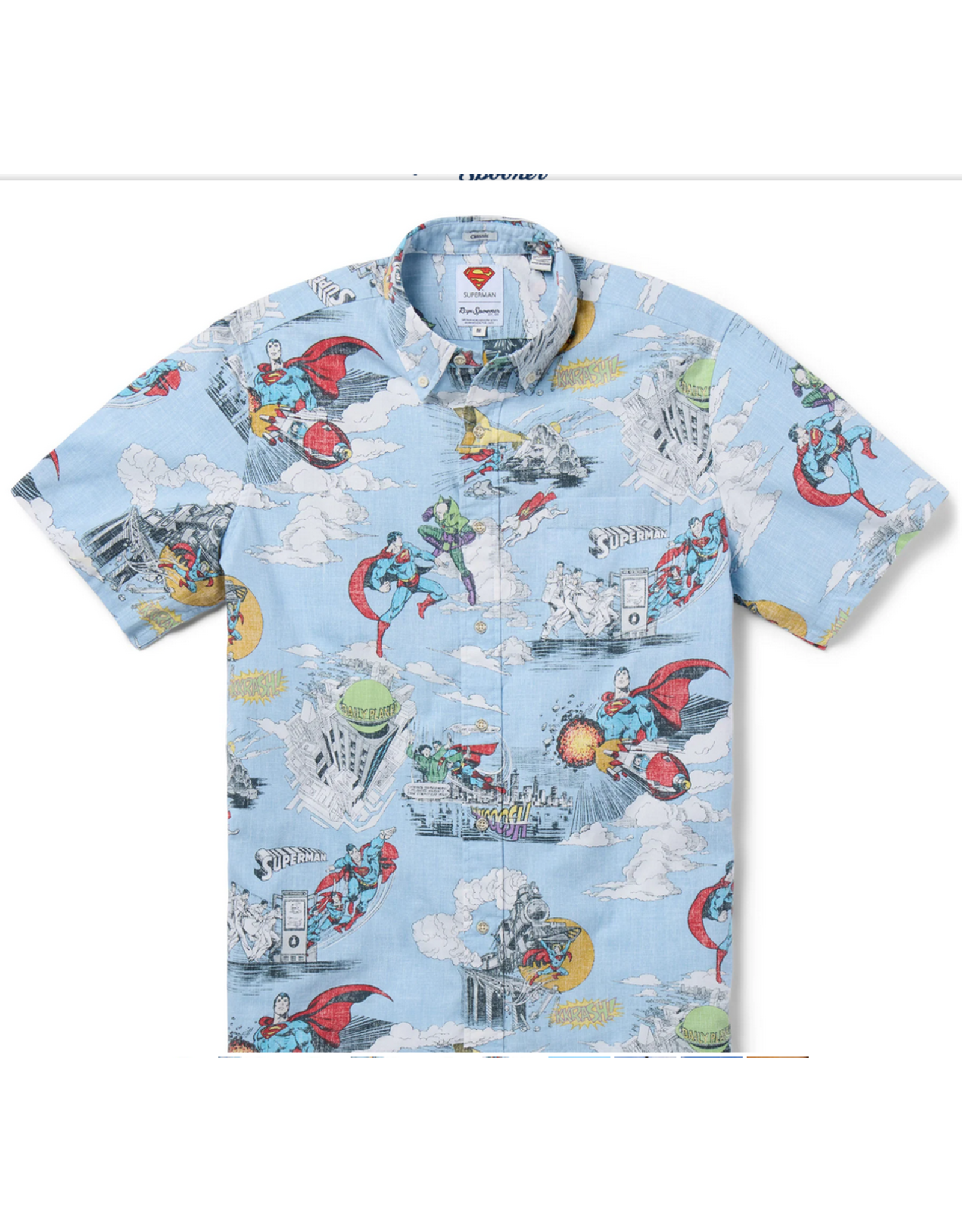 Reyn Spooner Reyn M682012525 Superman Classic Button Front Blue