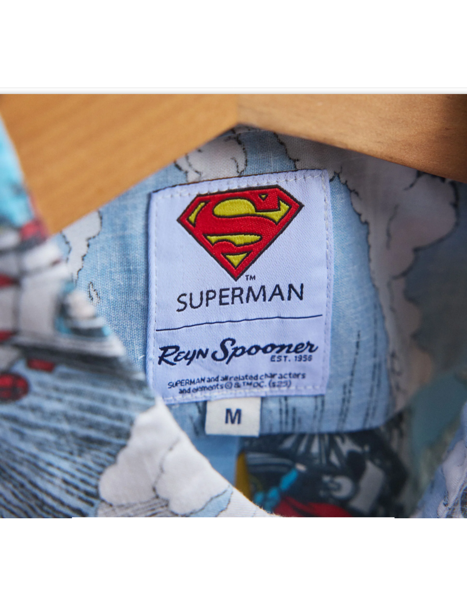 Reyn Spooner Reyn M682012525 Superman Classic Button Front Blue