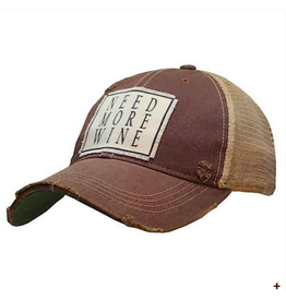 Vintage Life Vintage Life MBW Mesh Cap 471  Need More Wine Maroon