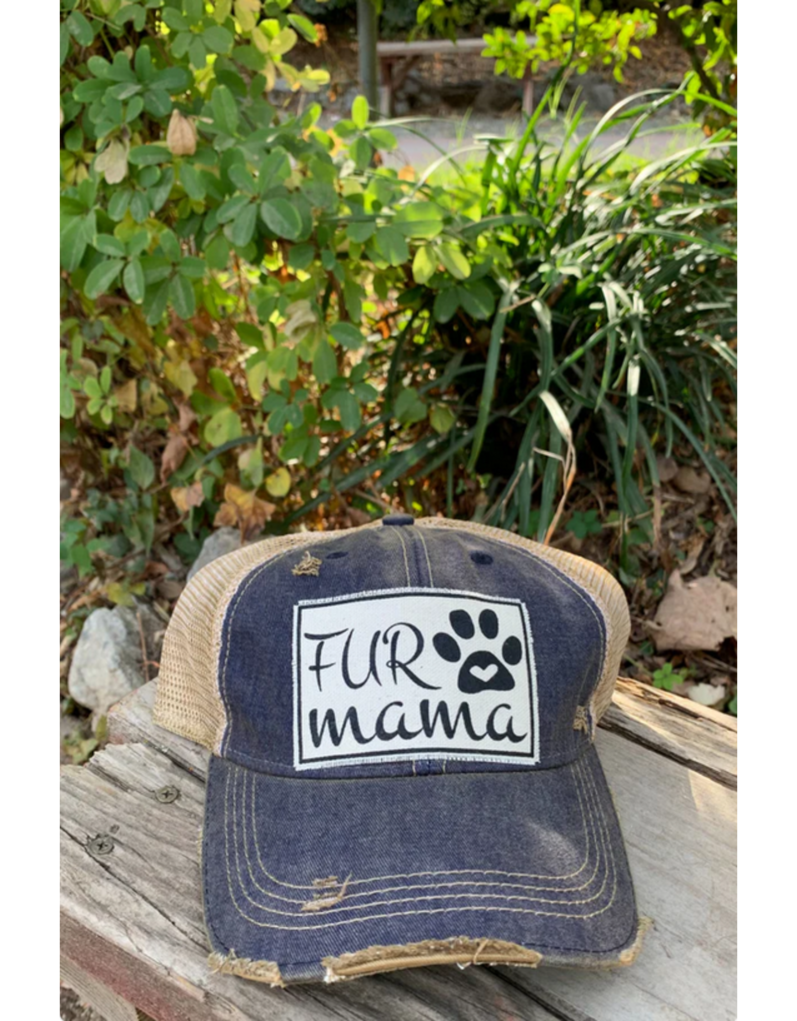 Vintage Life Vintage Life MBW Mesh Cap 455  Fur Mama Navy Blue