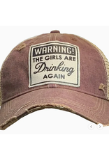 Vintage Life Vintage Life MBW Mesh Cap 632 Warning the Girls Maroon