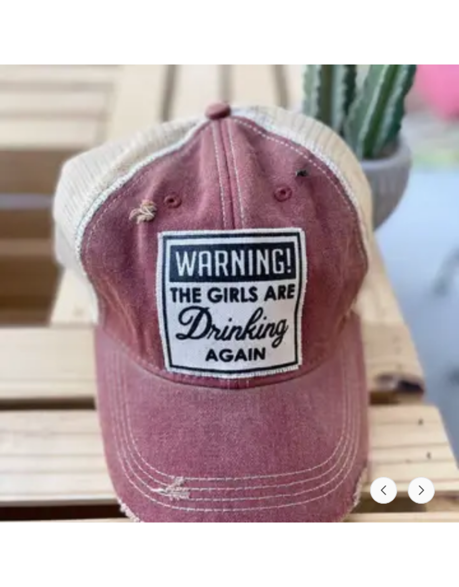 Vintage Life Vintage Life MBW Mesh Cap 632 Warning the Girls Maroon