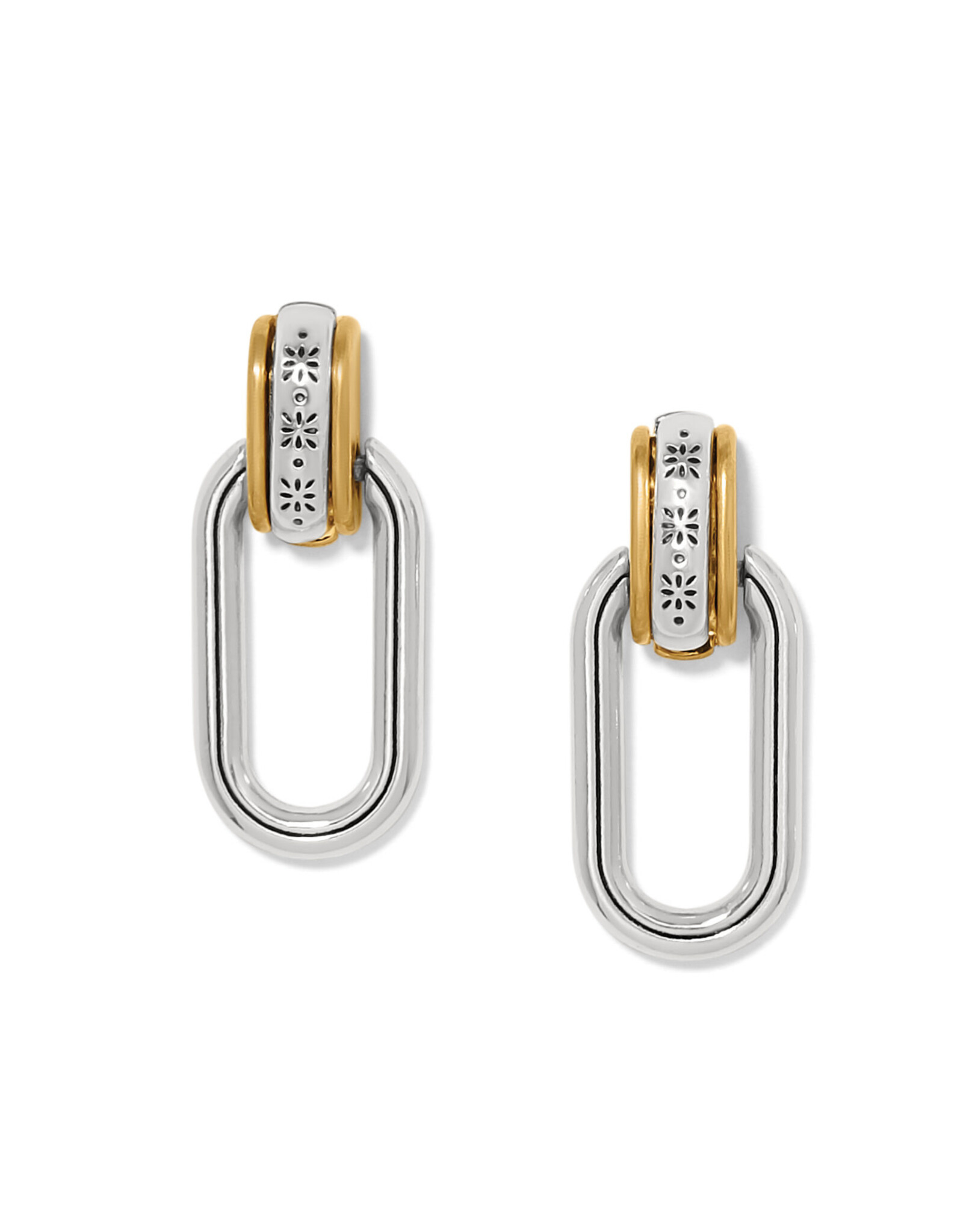 Brighton Brighton JA0069 Mosaic Two Tone Post Drop Earrings