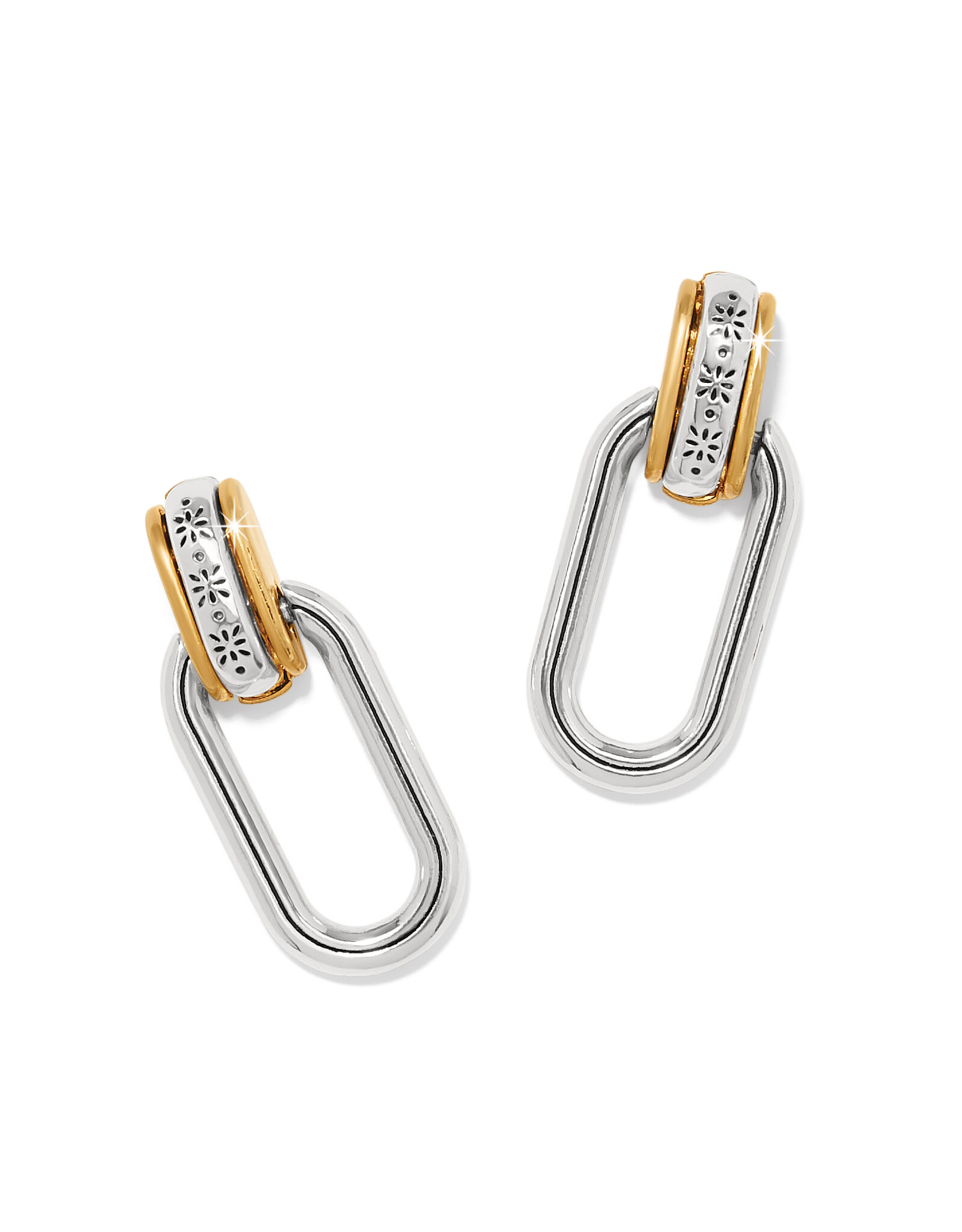 Brighton Brighton JA0069 Mosaic Two Tone Post Drop Earrings