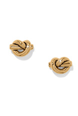 Brighton Brighton JA0197 Interlok Single Knot Gold Post Earrings