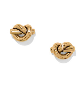 Brighton Brighton JA0197 Interlok Single Knot Gold Post Earrings