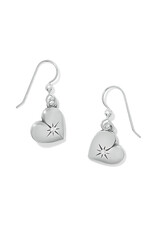 Brighton Brighton JA0207 One Heart Silver French Wire Earrings