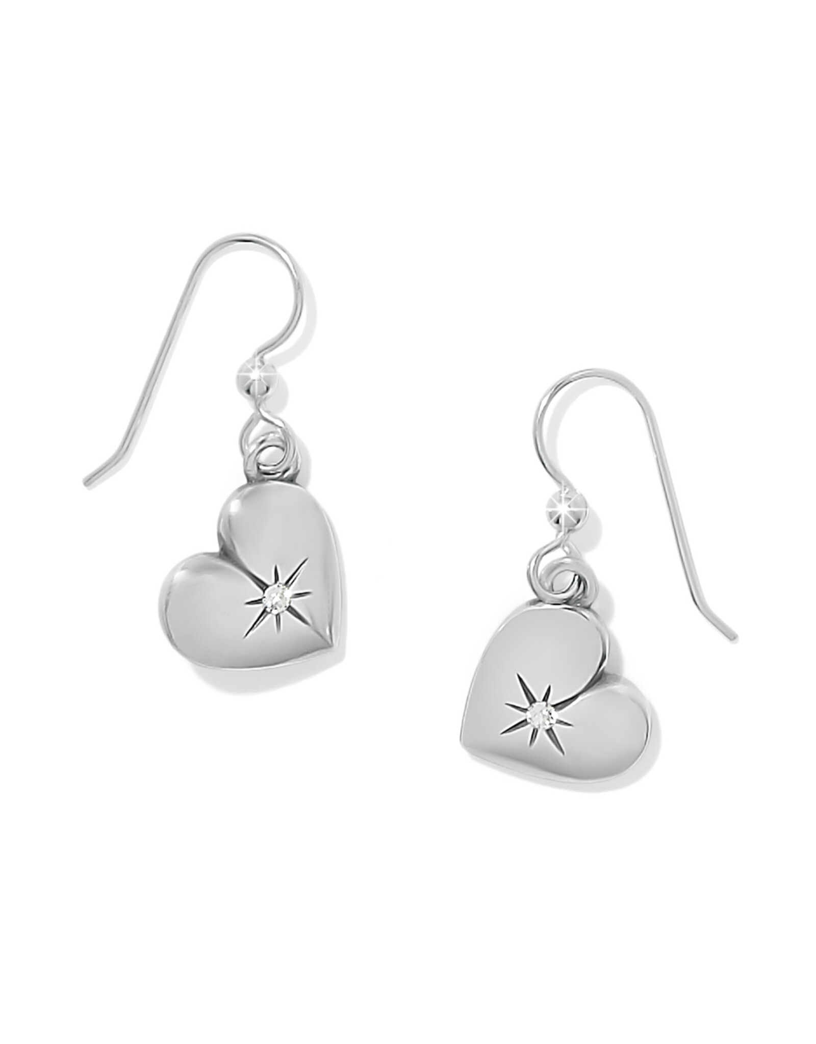 Brighton Brighton JA0207 One Heart Silver French Wire Earrings