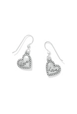 Brighton Brighton JA0207 One Heart Silver French Wire Earrings