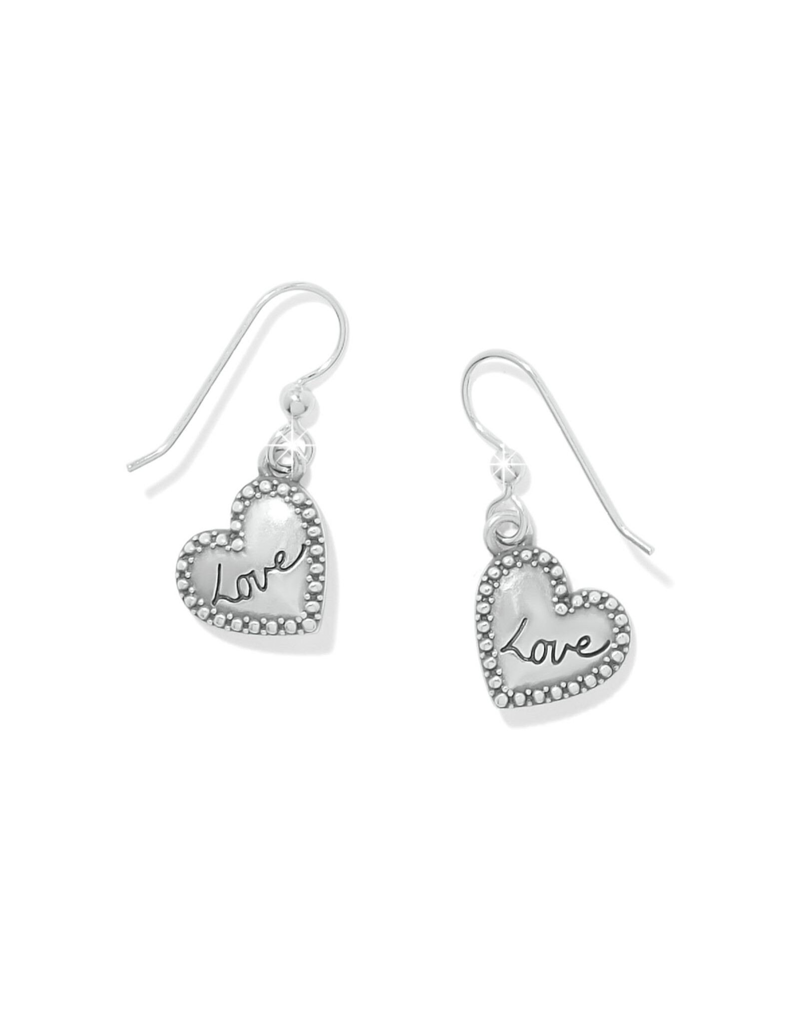 Brighton Brighton JA0207 One Heart Silver French Wire Earrings