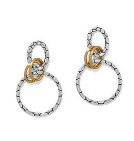 Brighton Brighton JA0218 Pebble Link Two Tone Post Drop Earrings