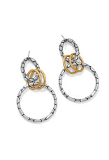 Brighton Brighton JA0218 Pebble Link Two Tone Post Drop Earrings
