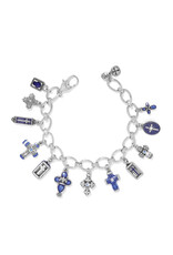 Brighton Brighton JF0368 Unity Cross Blue Charm Bracelet