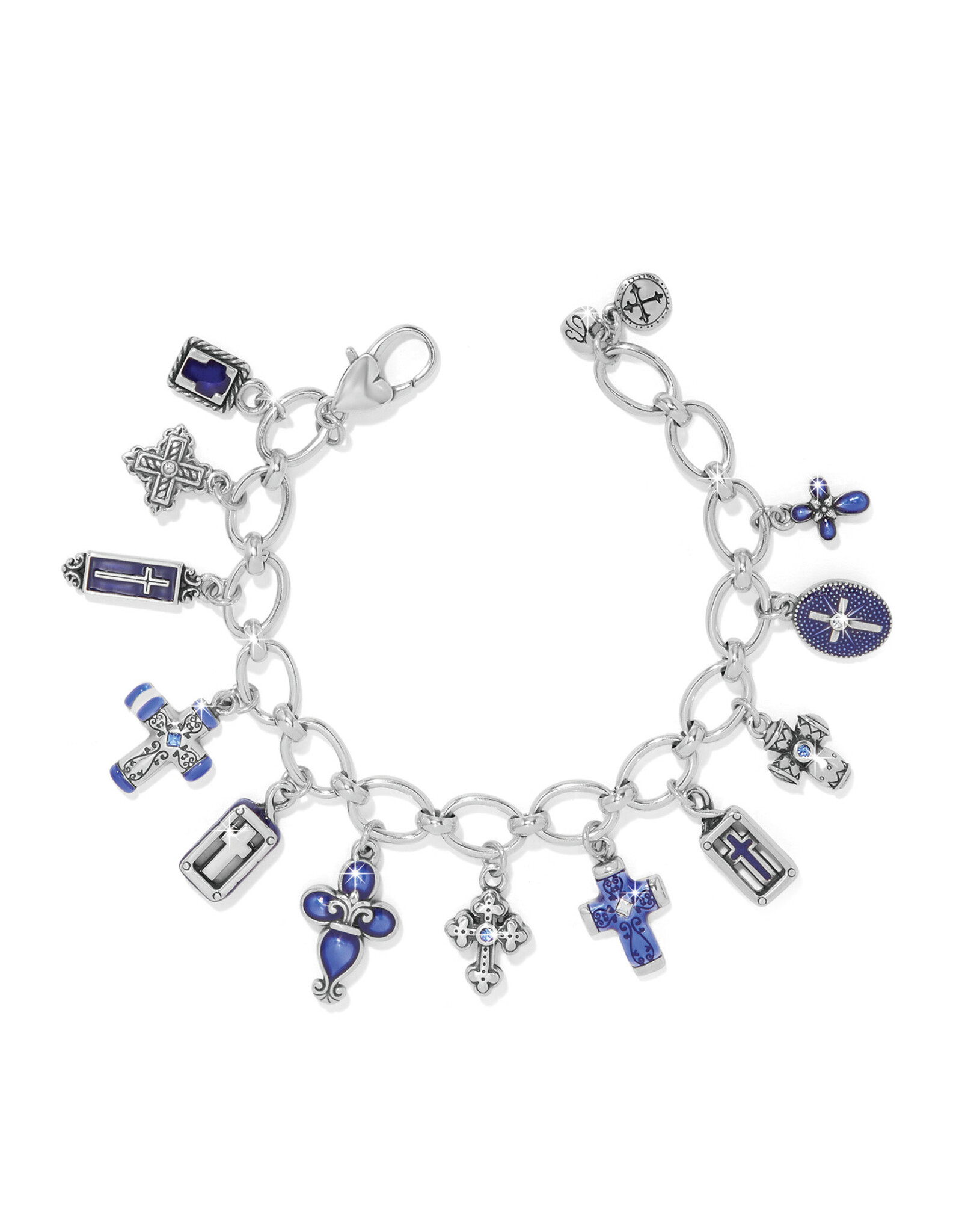 Brighton Brighton JF0368 Unity Cross Blue Charm Bracelet