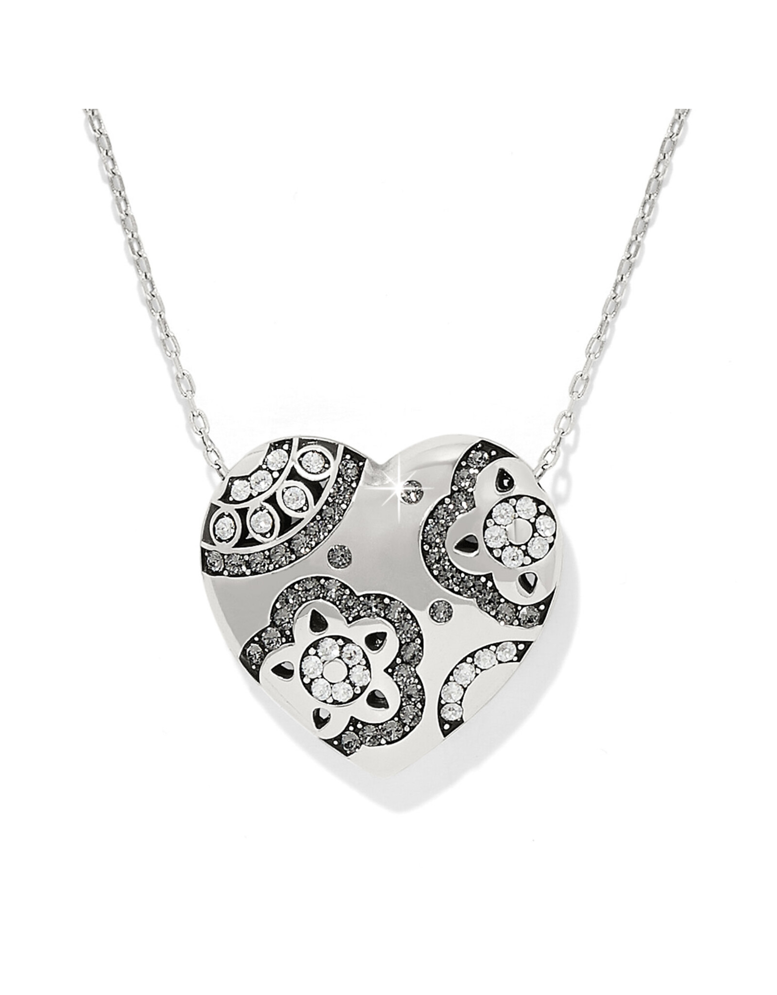 Brighton Brighton JM0052 Flora Heart Silver Necklace