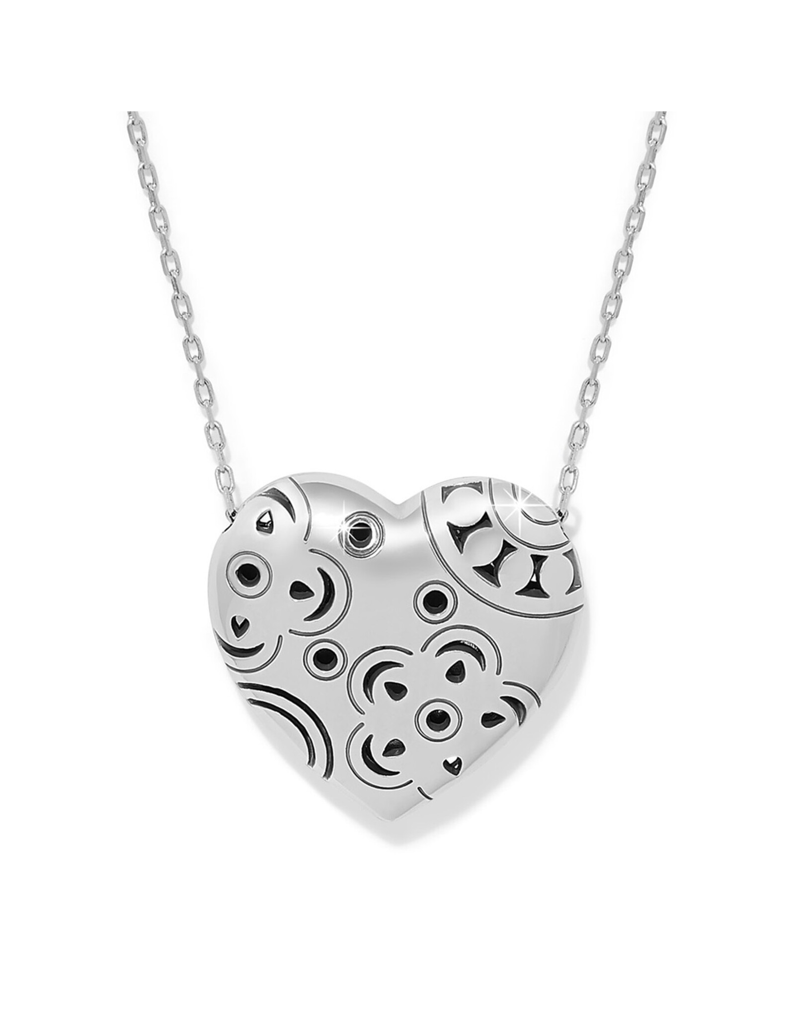 Brighton Brighton JM0052 Flora Heart Silver Necklace