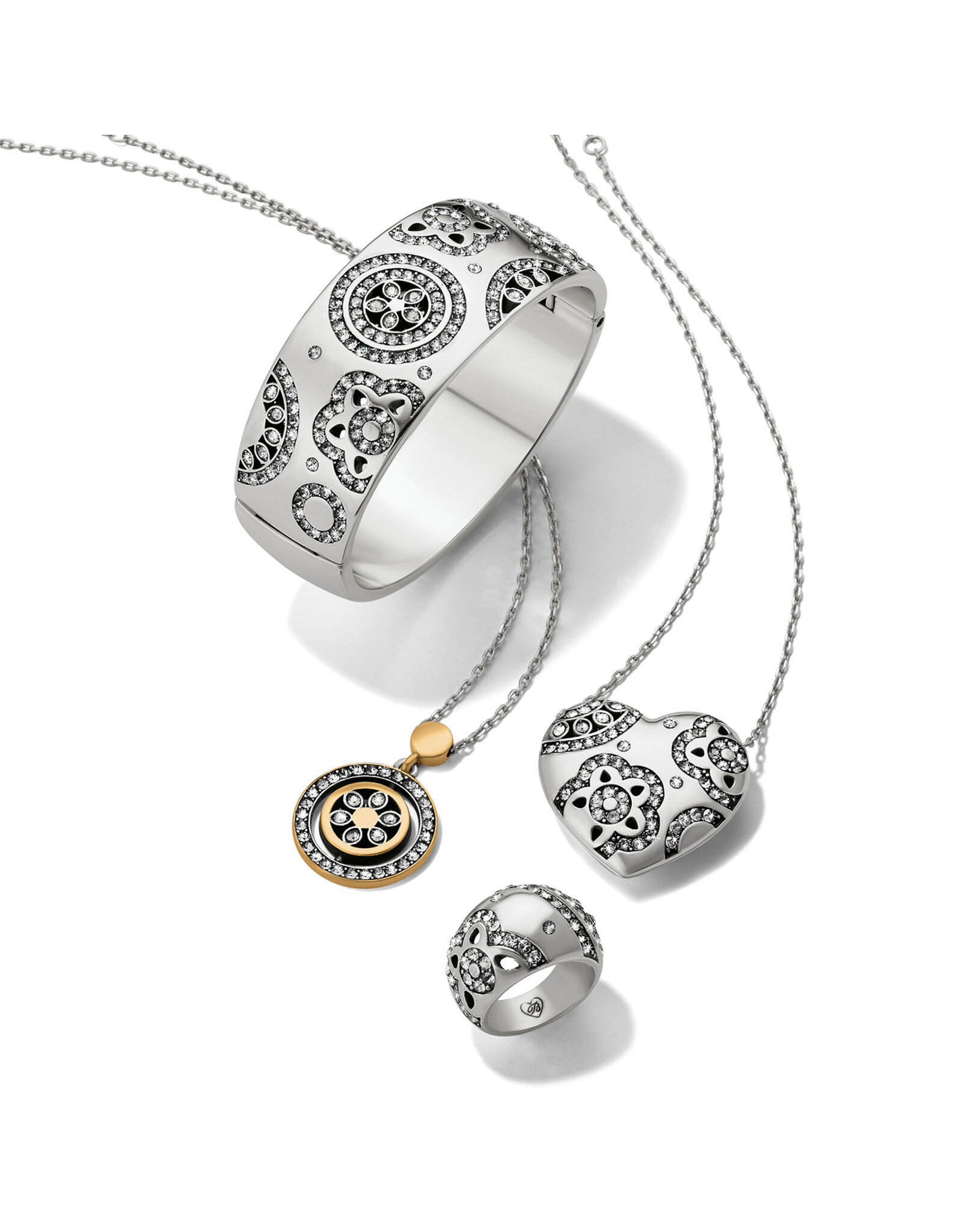 Brighton Brighton JM0052 Flora Heart Silver Necklace