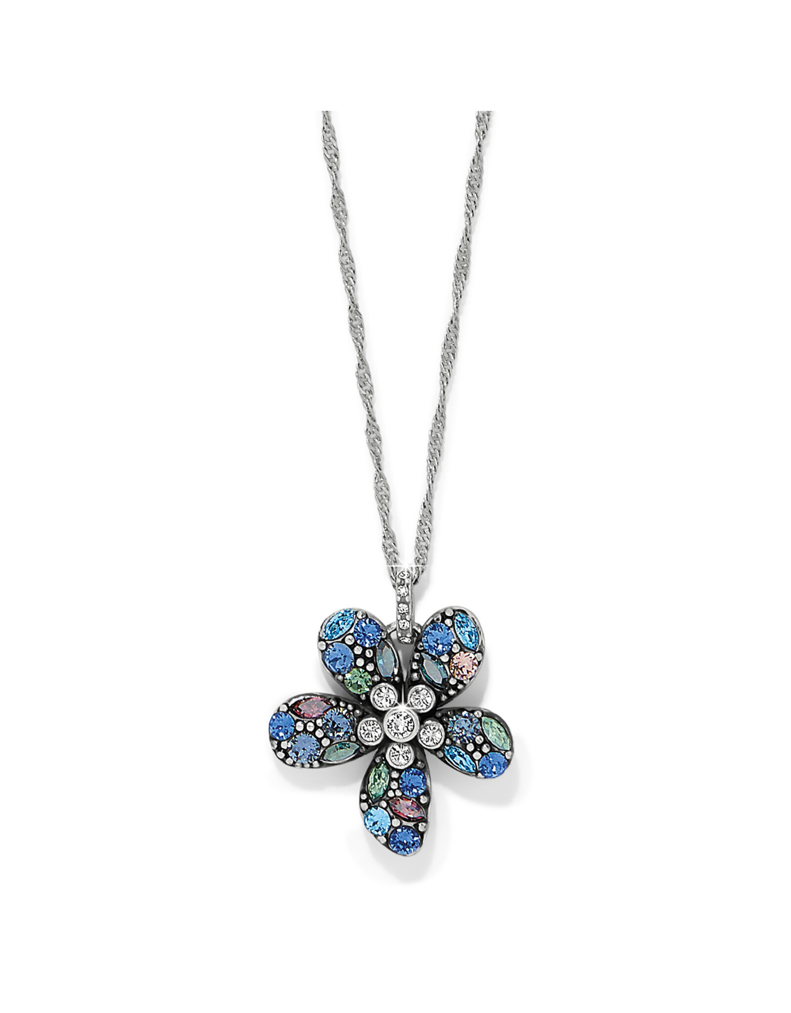 Brighton Brighton JM0057 Trust Your Journey Blues Flower Necklace