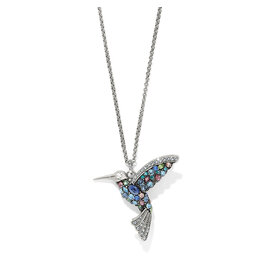 Brighton Brighton JM0059 Trust Your Journey Blues Hummingbird Necklace