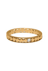 Brighton Brighton JF0367 Mystery of Love Gold Crystal Hinged Bangle