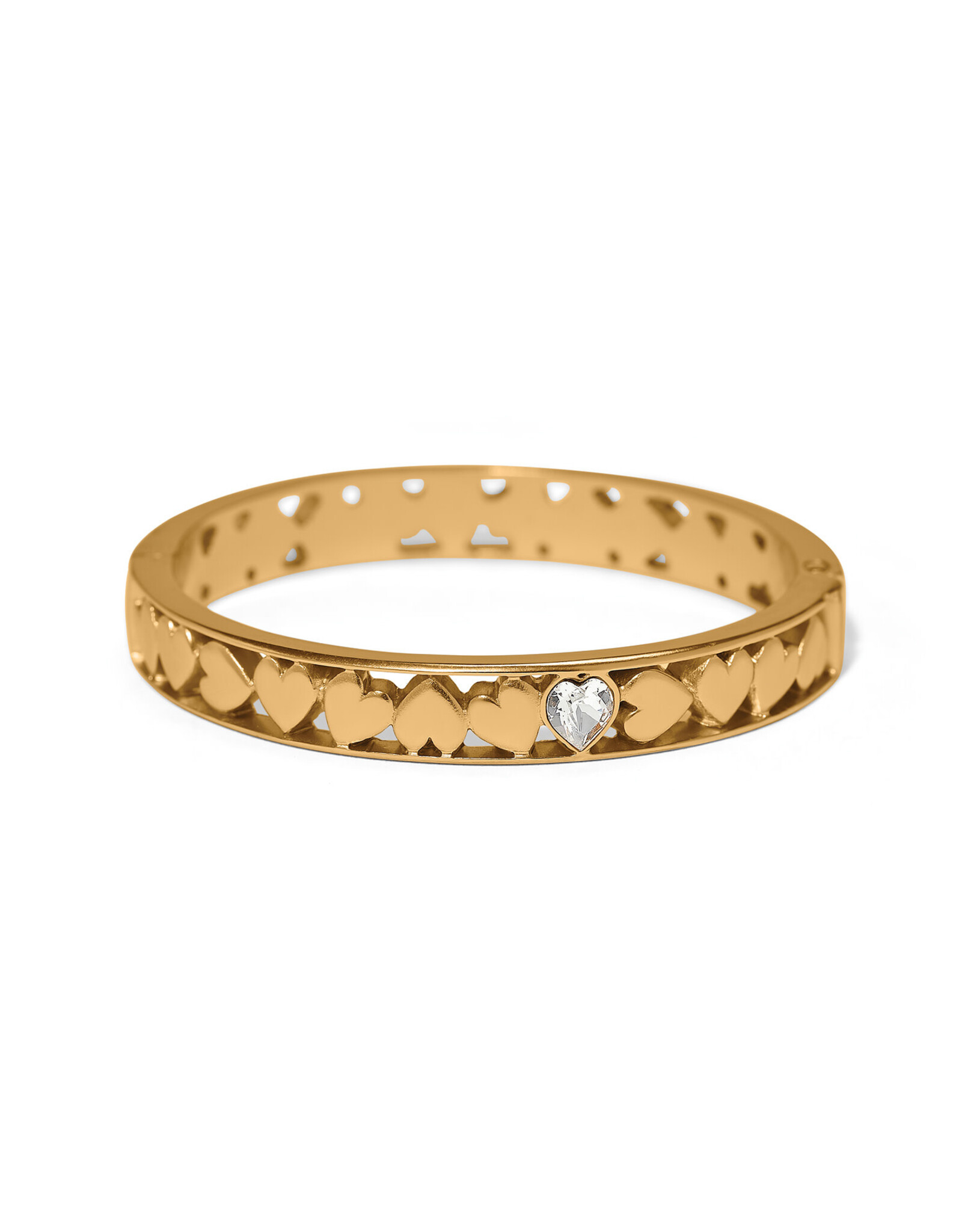 Brighton Brighton JF0367 Mystery of Love Gold Crystal Hinged Bangle