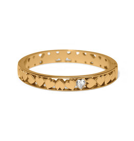 Brighton Brighton JF0367 Mystery of Love Gold Crystal Hinged Bangle