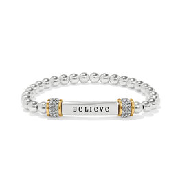 Brighton Brighton JF0391 Meridian Believe Two Tone Stretch Bracelet