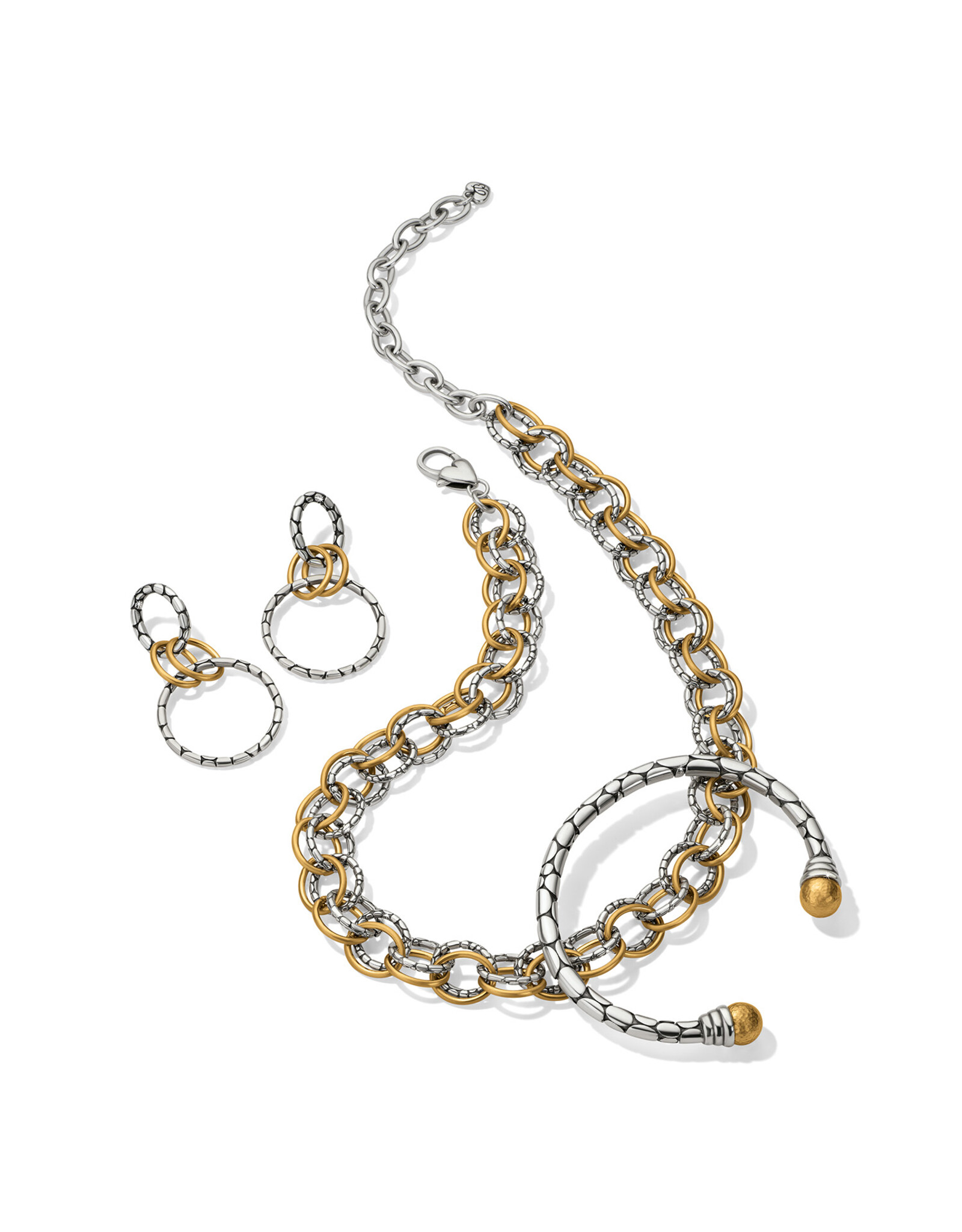 Brighton Brighton JM0082 Pebble Link Two Tone Necklace