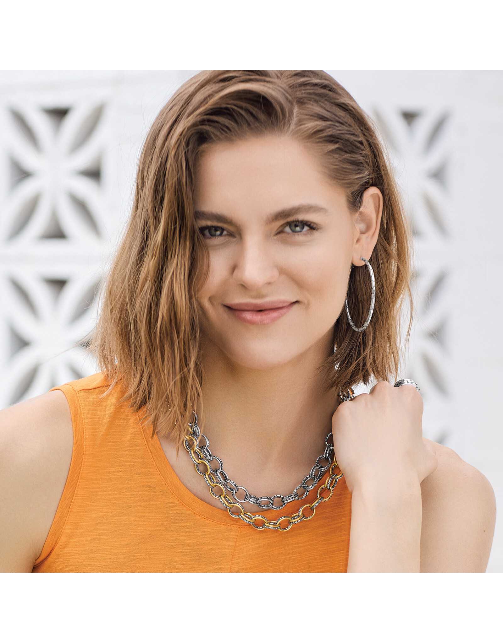 Brighton Brighton JM0082 Pebble Link Two Tone Necklace