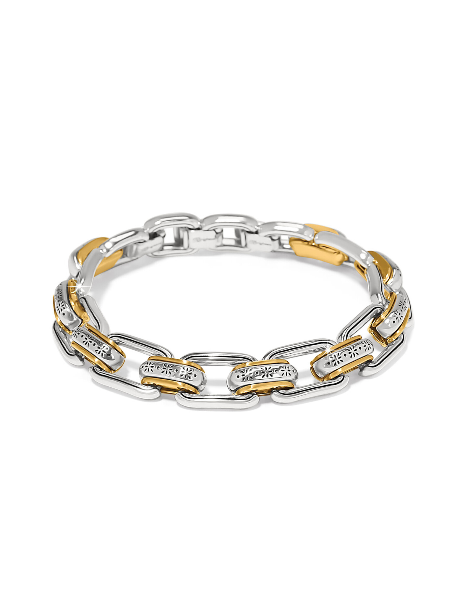 Brighton Brighton JF0270 Mosaic Two Tone Links Bracelet
