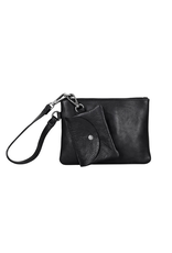 Latico Latico 3261BLK Leather Black Poetry Pouch