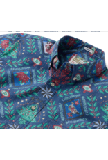 Reyn Spooner Reyn M687012525 Hawaiian Christmas Button Front Navy