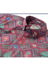 Reyn Spooner Reyn M687012525 Hawaiian Christmas Button Front Red