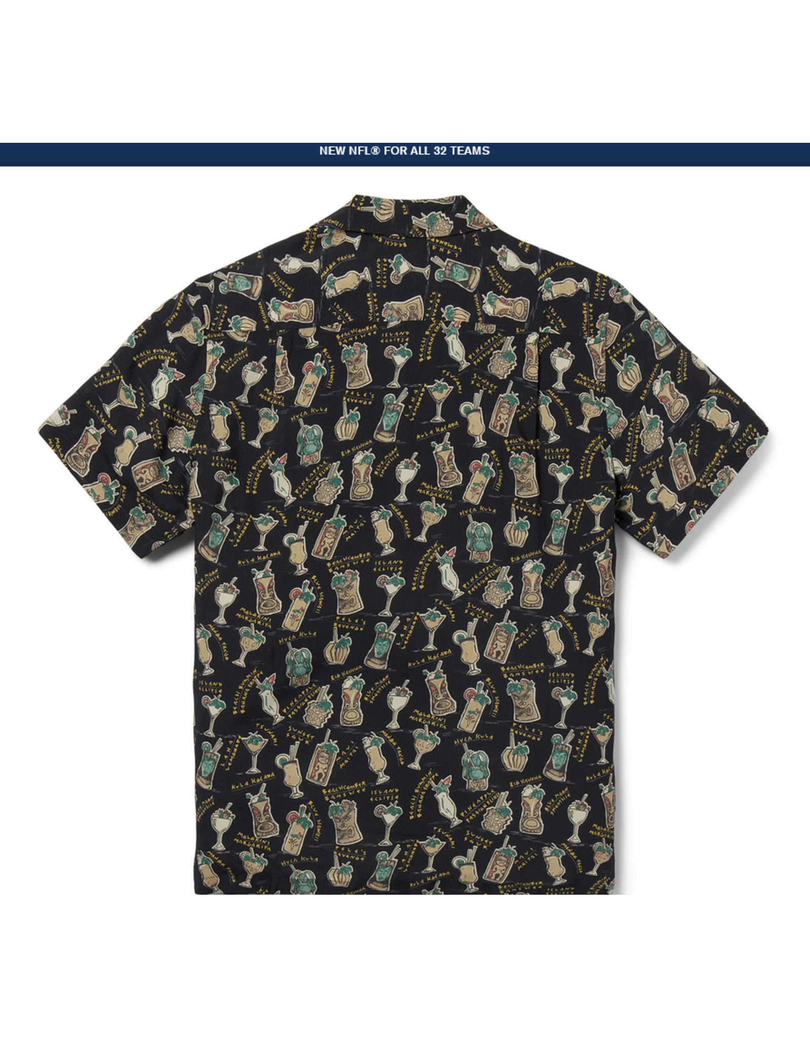 Reyn Spooner Reyn M674912925 Maui Mai Tai Camp Shirt Black