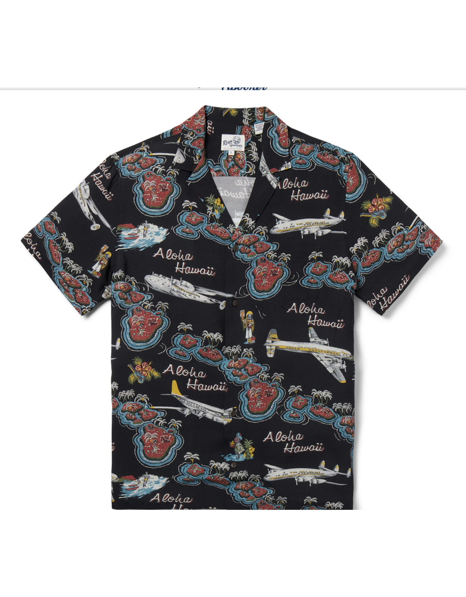 Reyn Spooner Reyn M674812925 Birds in Paradise Camp Shirt Black