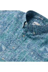 Reyn Spooner Reyn M688012525 Tahitian Tapa Button Front Surf Blue