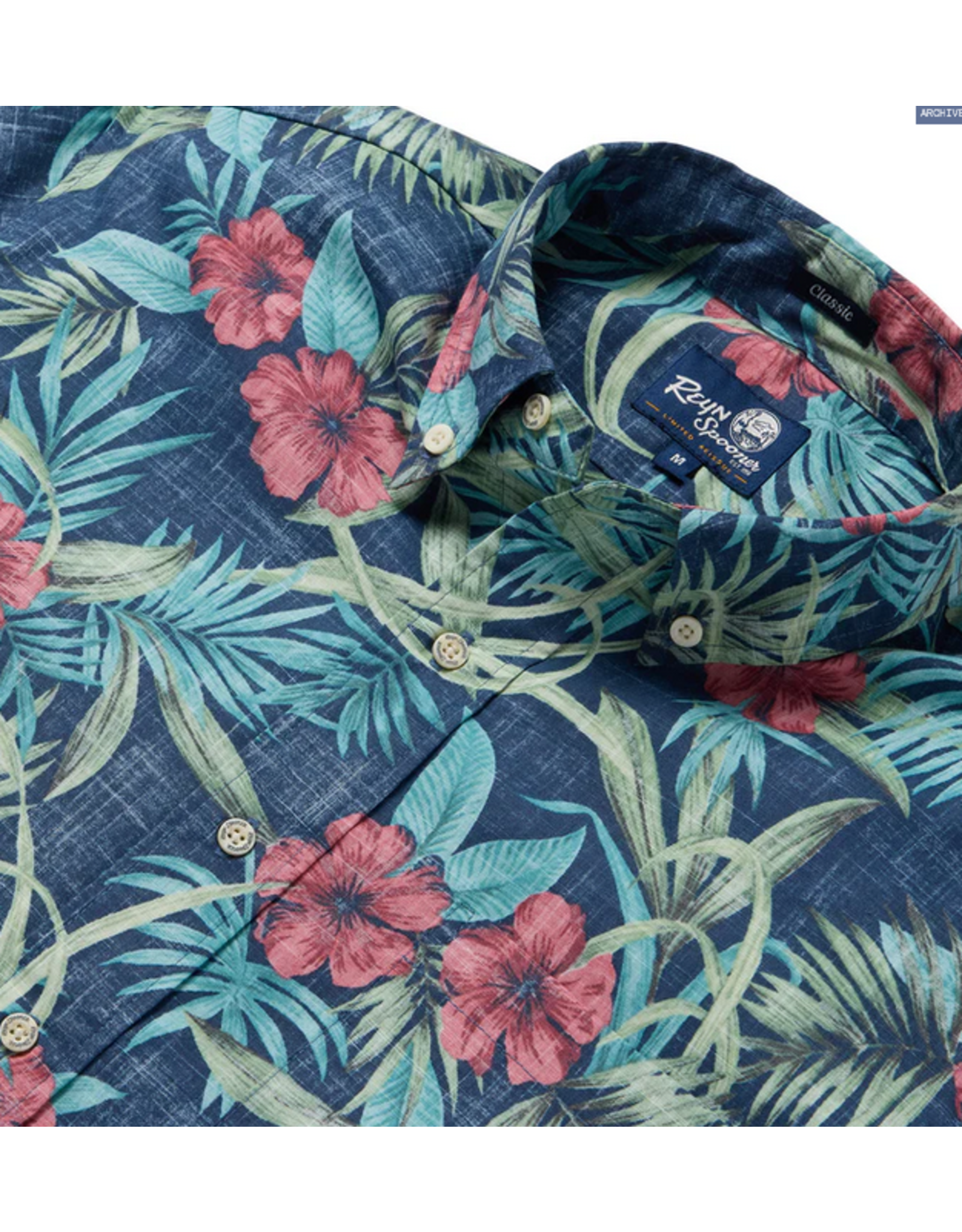 Reyn Spooner Reyn M670212525 Palm Floral Classic Button Front