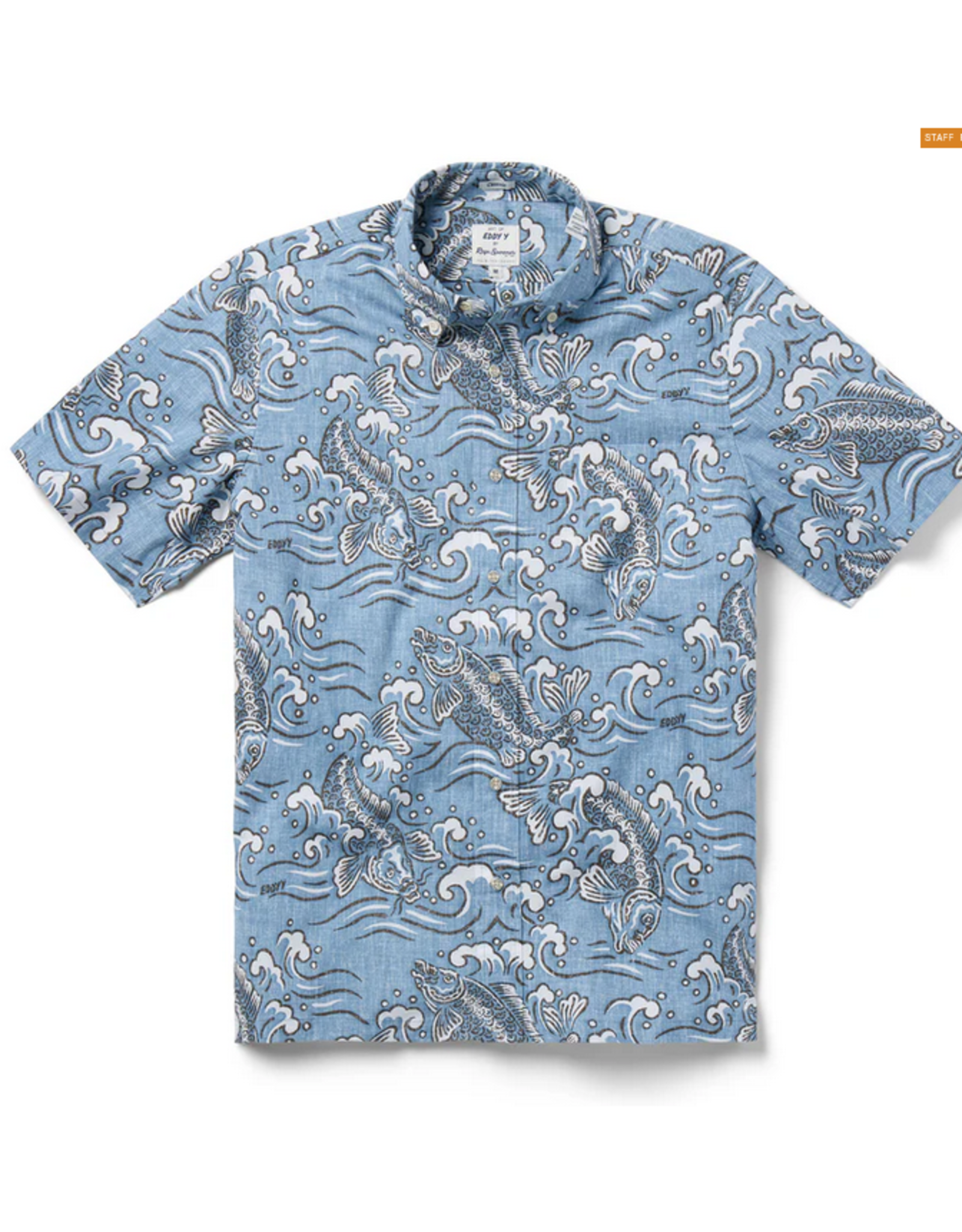 Reyn Spooner Reyn M661012525 Koi Stream by Eddy Classic Button Front Dusty Blue