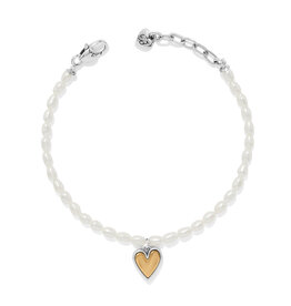 Brighton Brighton JF0402 Cascade Embrace Pearl Heart Bracelet